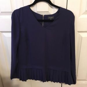The Limited pleated hem blouse
